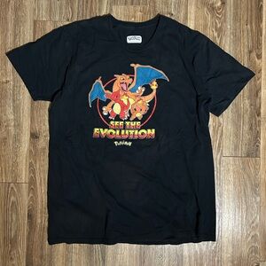 Pokémon Charizard Evolution Black T-Shirt